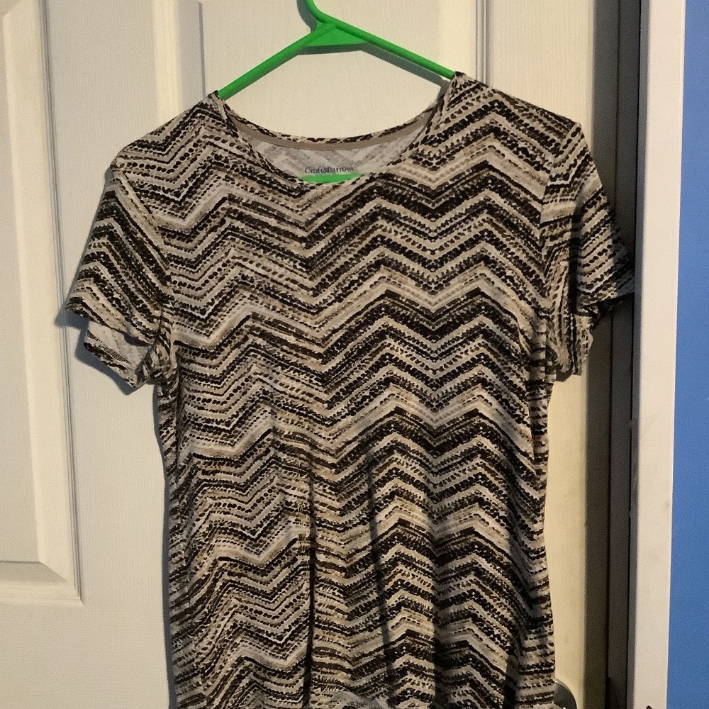 Women’s Croft & Barrow Chevron/Stripe Top Size S